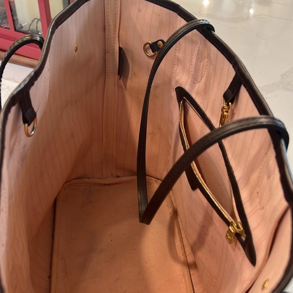 Authentic Louis Vuitton Neverfull MM Damien Ebene with Rose Ballerine interior - Picture 7 of 10